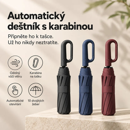 Vylkon™ - Automatický deštník s karabinou