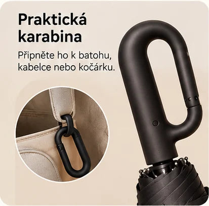 Vylkon™ - Automatický deštník s karabinou